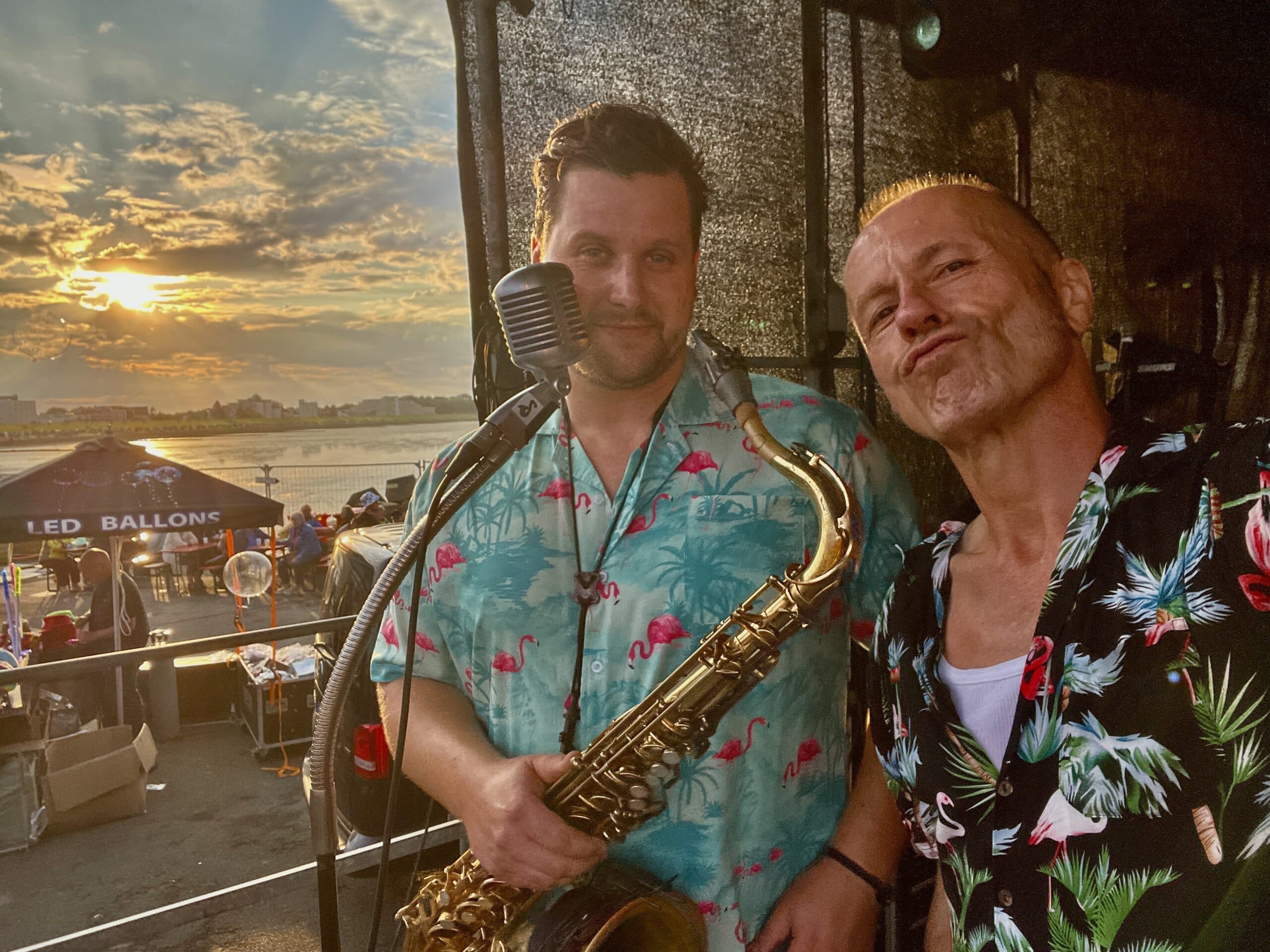 Der Sommerabend am Meer in Cuxhaven