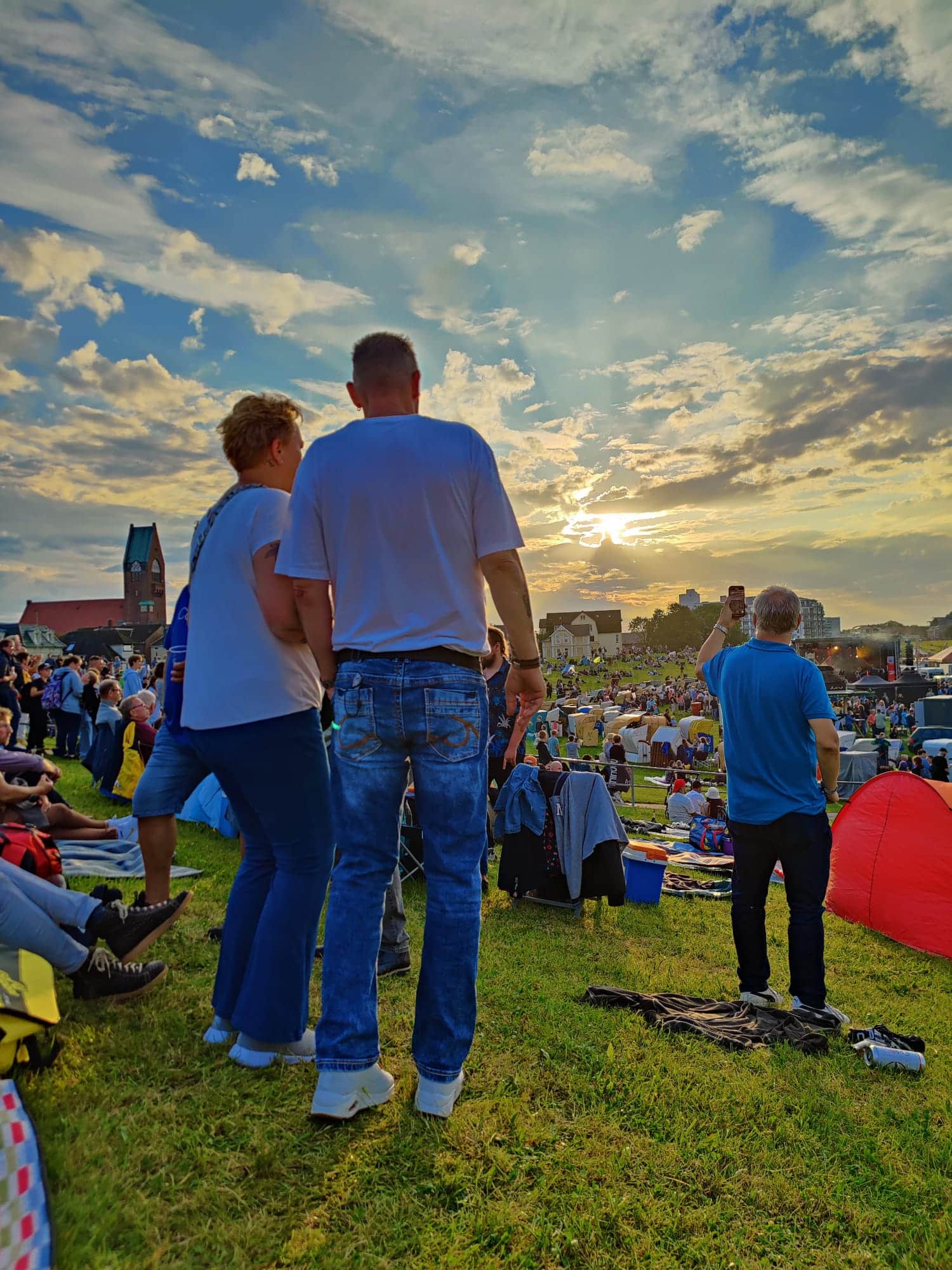 Der Sommerabend am Meer in Cuxhaven