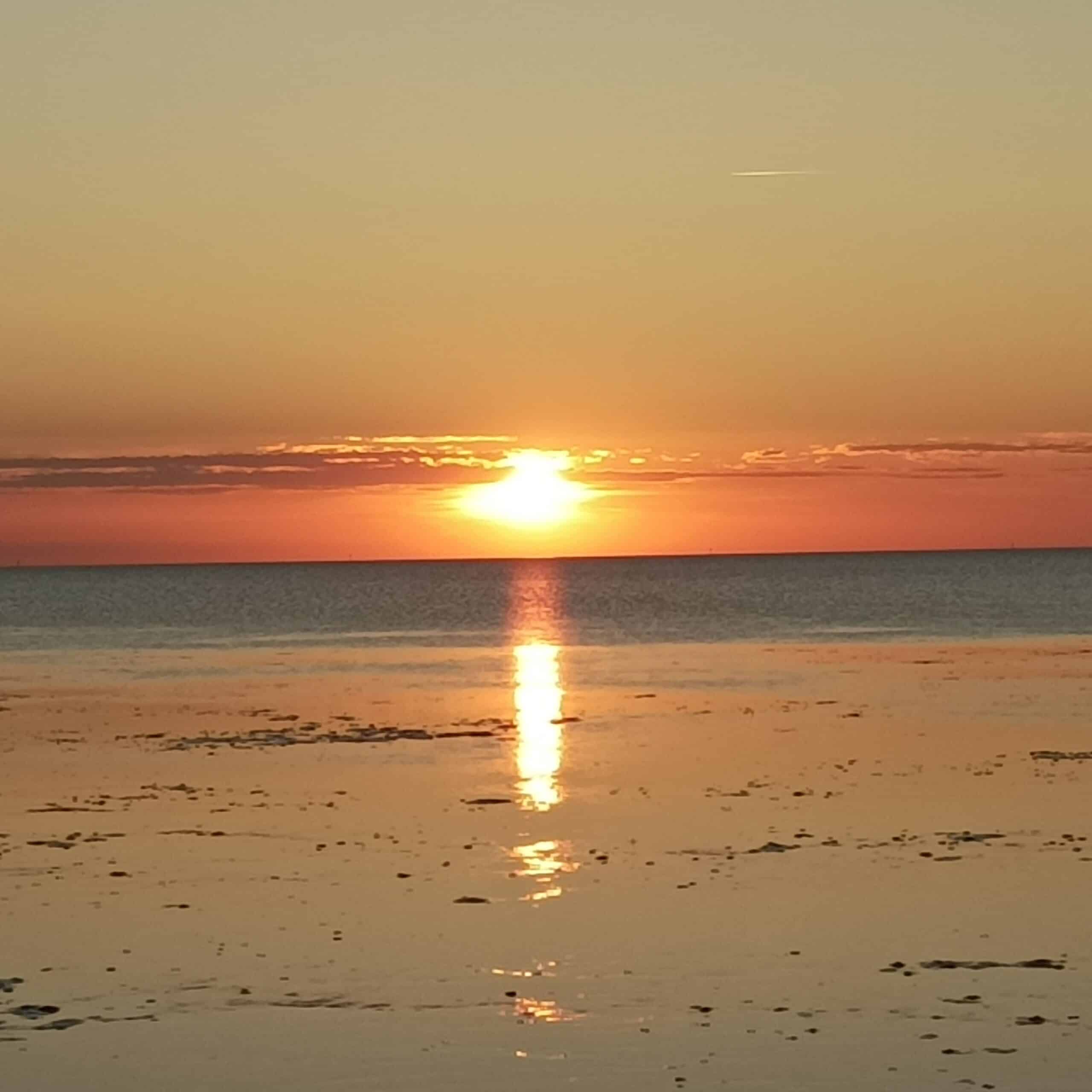 Der Sommerabend am Meer in Cuxhaven
