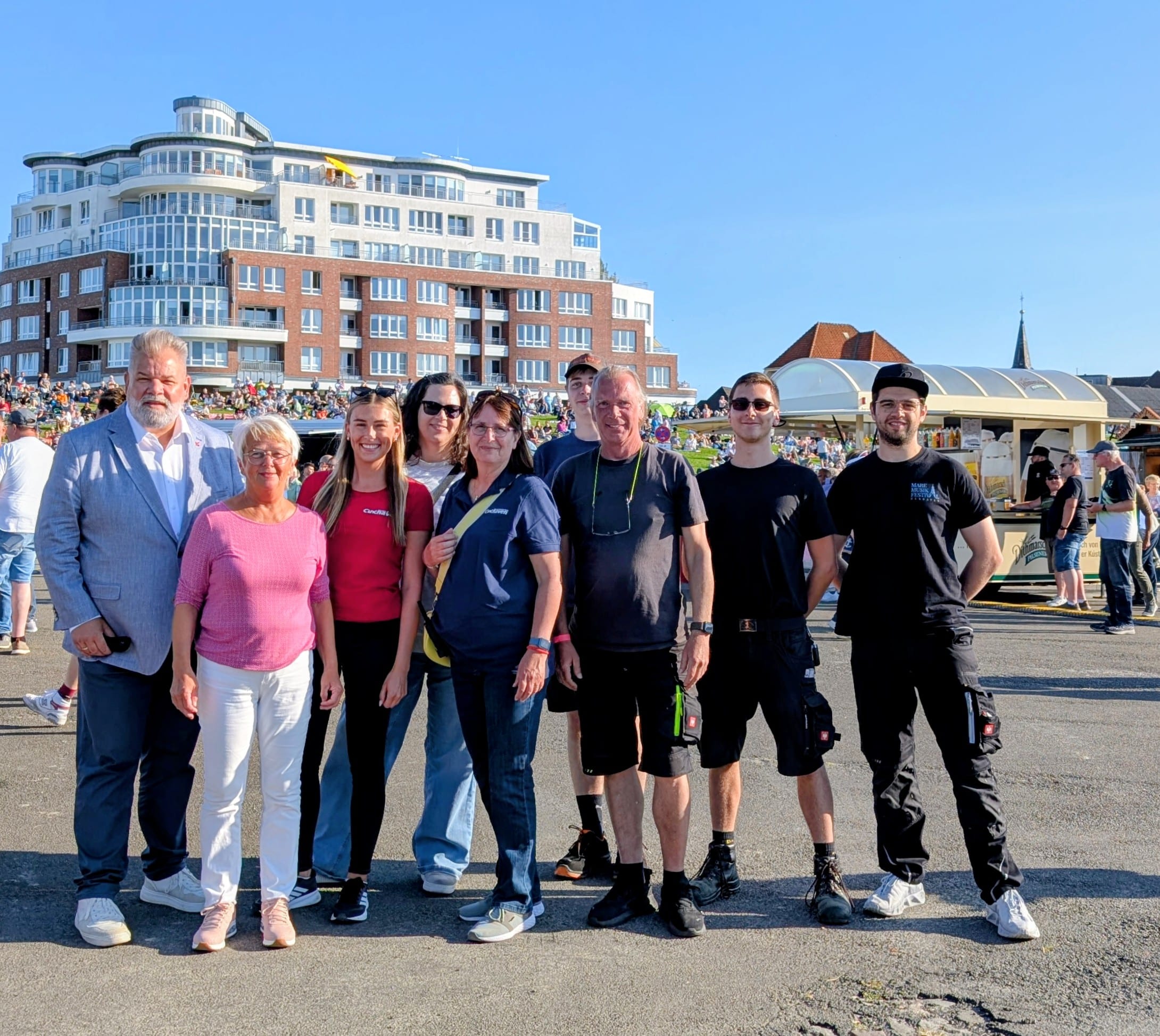 Der Sommerabend am Meer in Cuxhaven